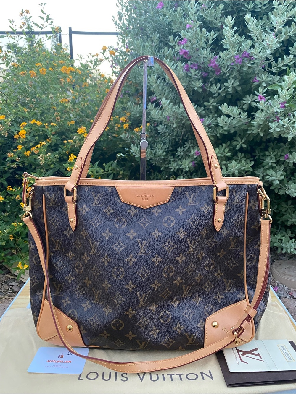 Louis Vuitton Estrela MM Monogram Shoulder Purse Handbag (DR0153)